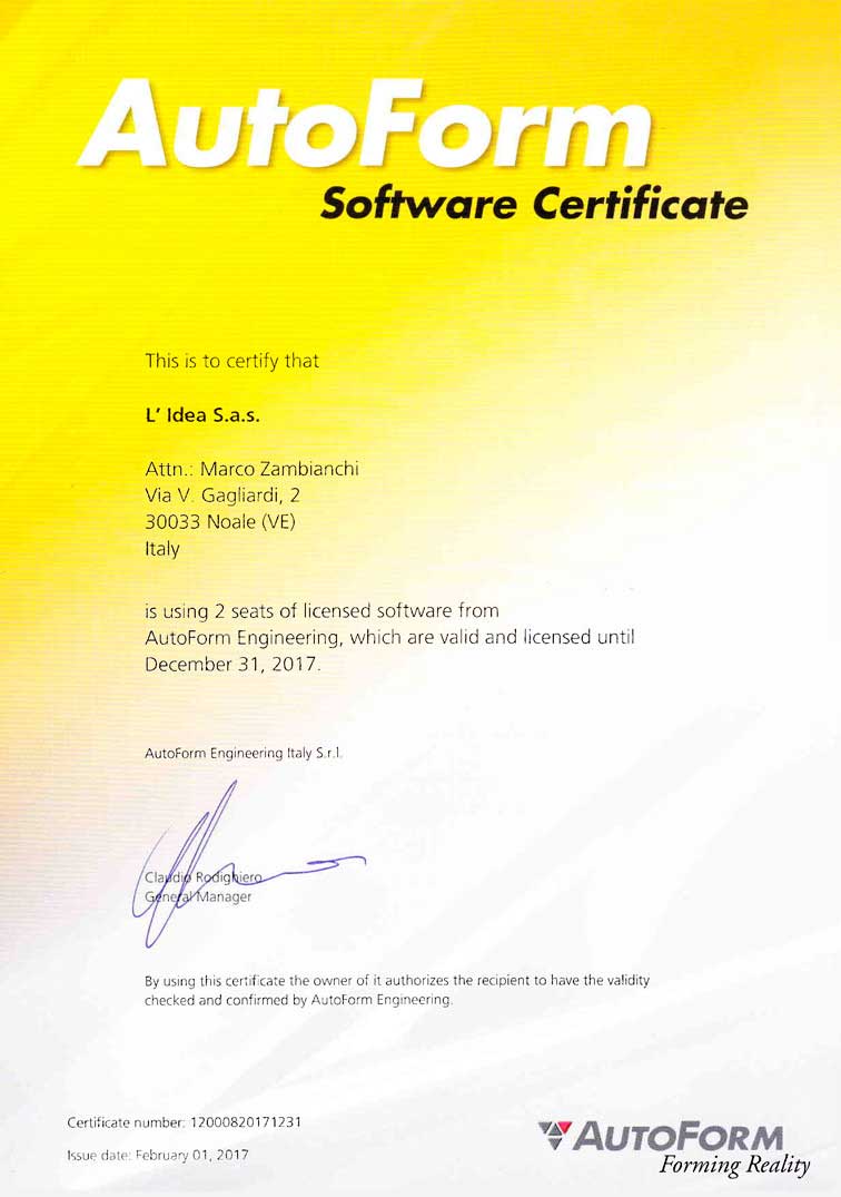 autoform certification